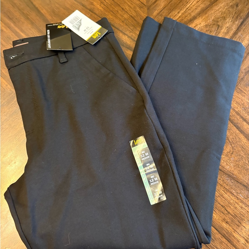 Lee Women Ultra Lux Comfort Ankle Pant Union-All Black 12M New